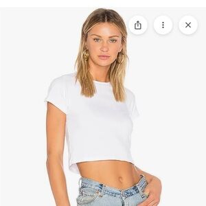 NWT Monrow Fitted Cap Sleeve Top